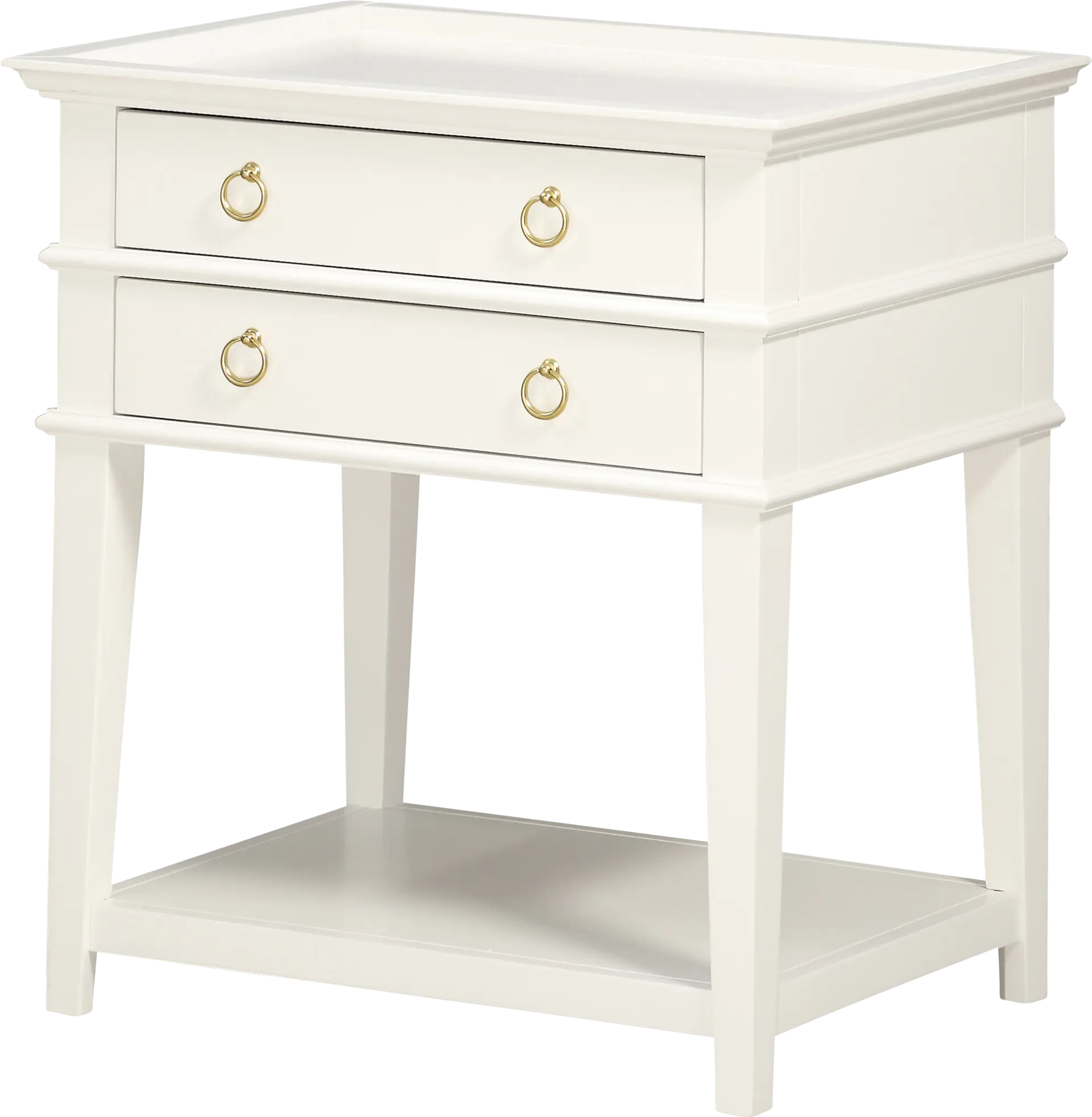 Charloma White End Table