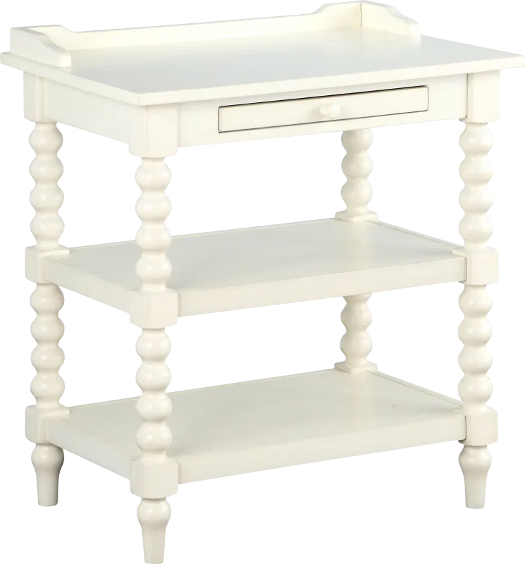 Costine White End Table