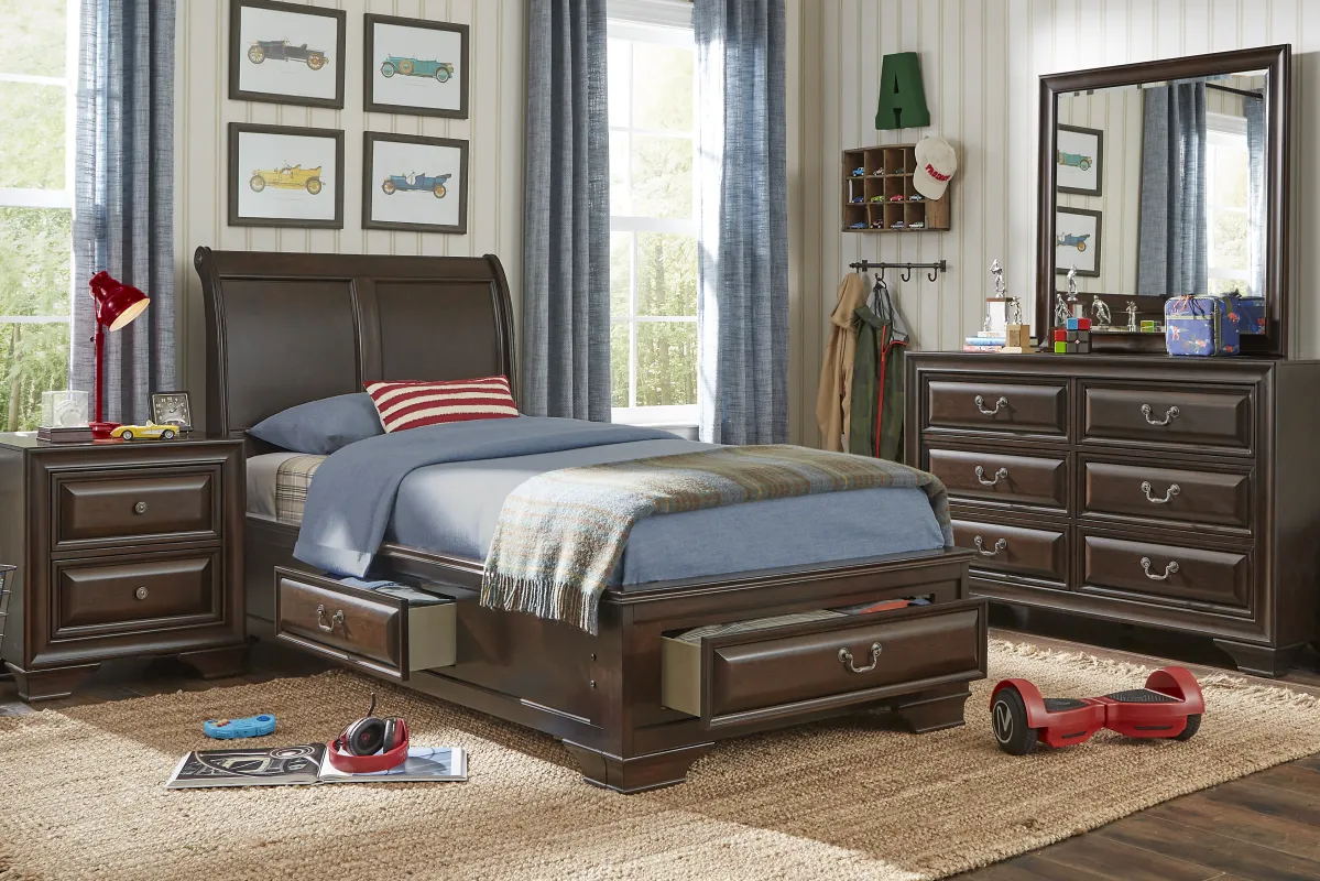 Kids Mill Valley Jr. Cherry Twin Storage Bedroom