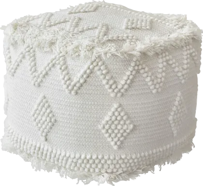Onawa White Ottoman