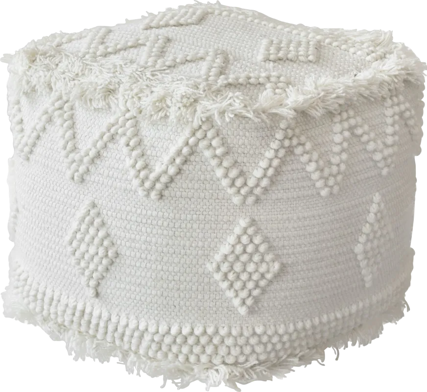 Onawa White Ottoman