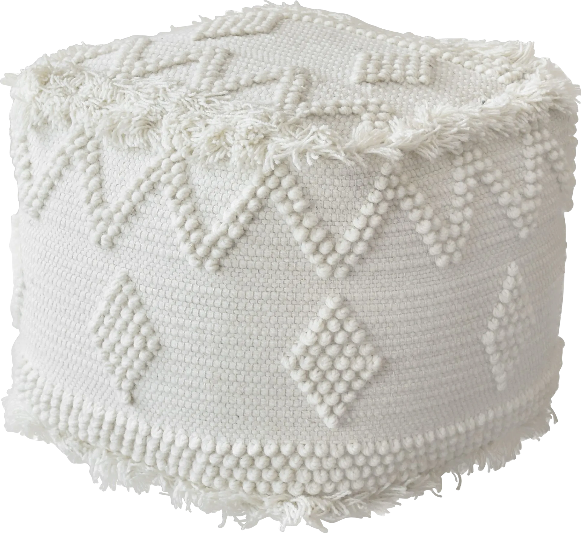 Onawa White Ottoman - Image 1