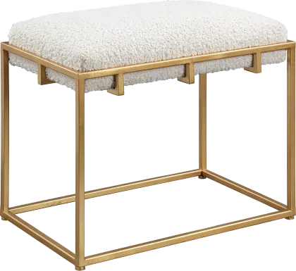 Cadencia White Accent Bench