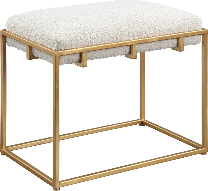 Cadencia White Accent Bench