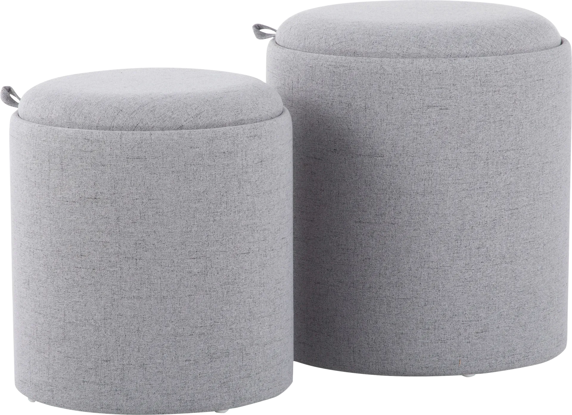 Mockernut Gray Ottoman, Set of 2 - Image 1