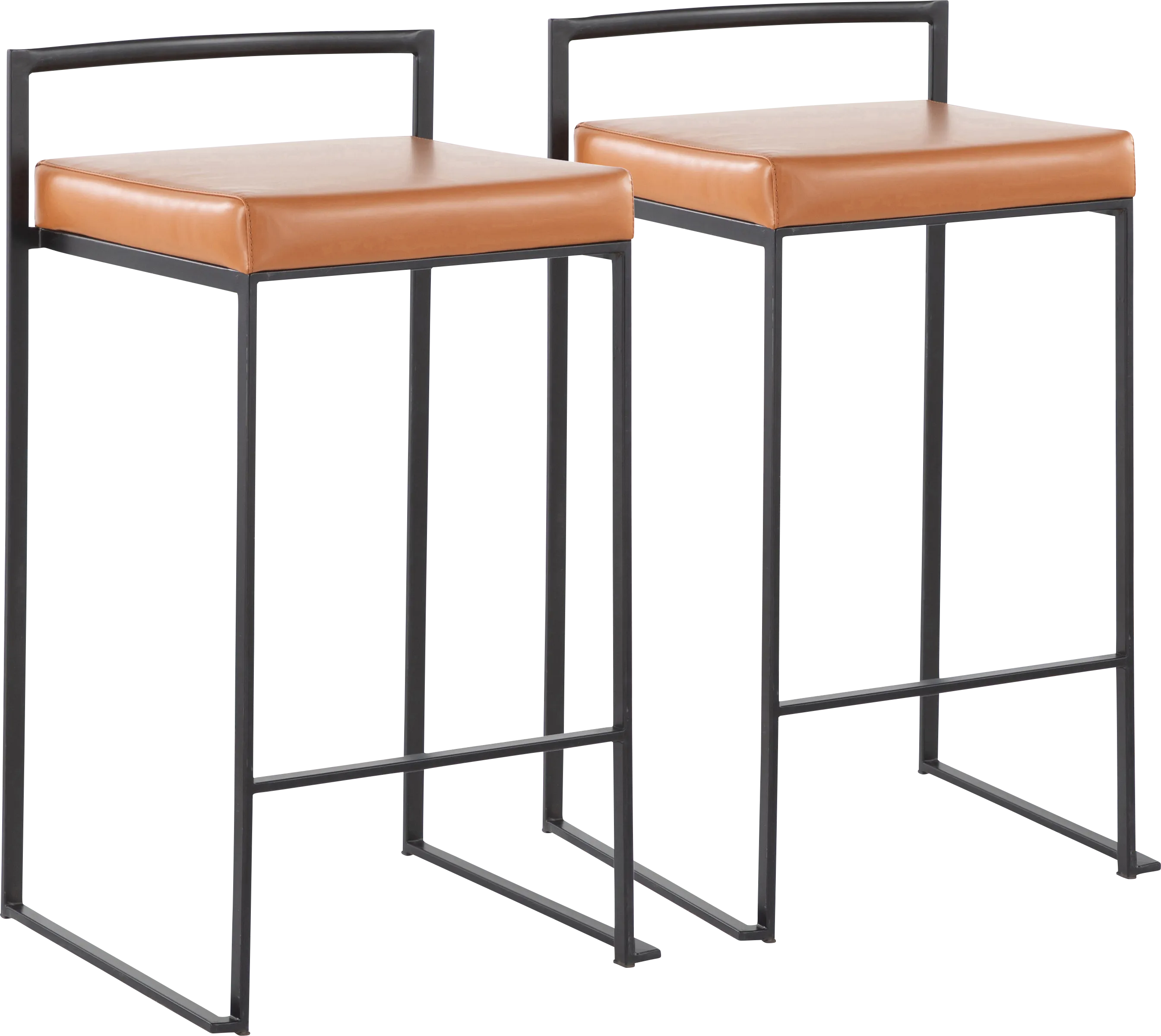 Birdlake III Camel Counter Height Stool, Set of 2 - Thumbnail - Image 1