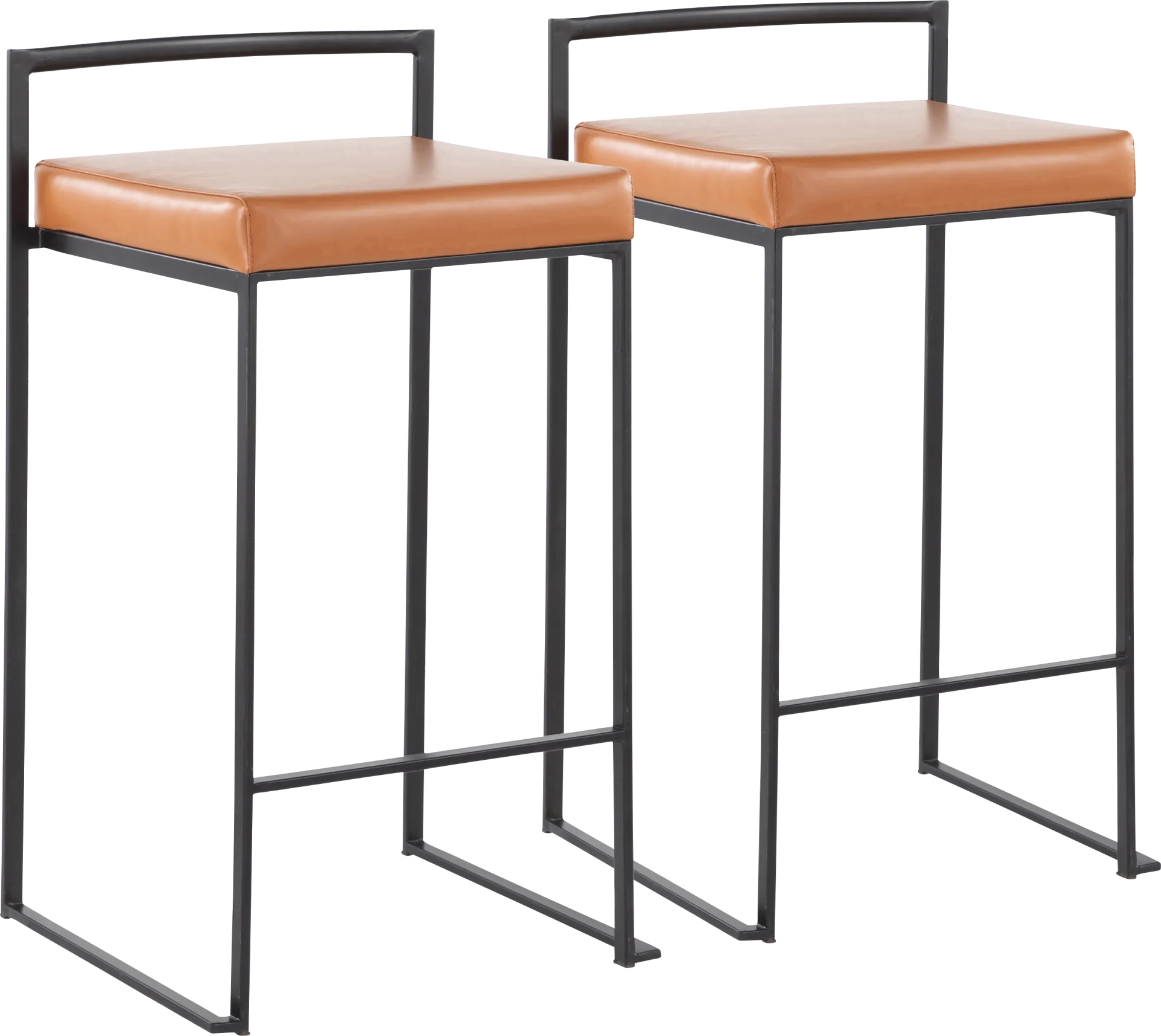 Birdlake III Camel Counter Height Stool, Set of 2 - Image 1