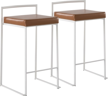 Birdlake V Camel Counter Height Stool, Set of 2