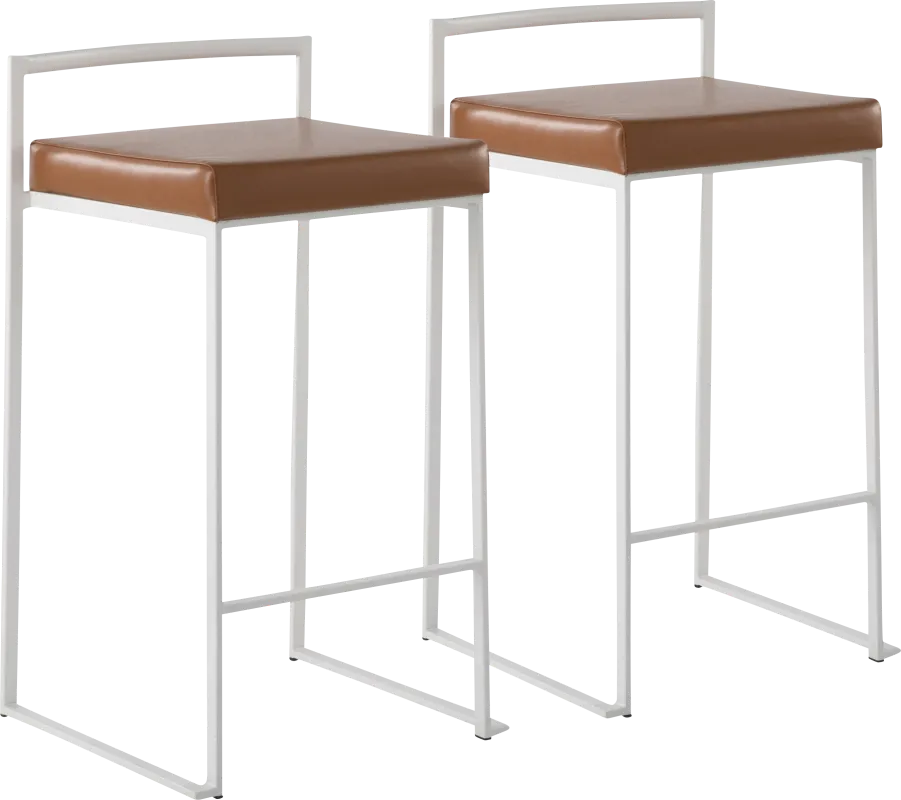 Birdlake V Camel Counter Height Stool, Set of 2