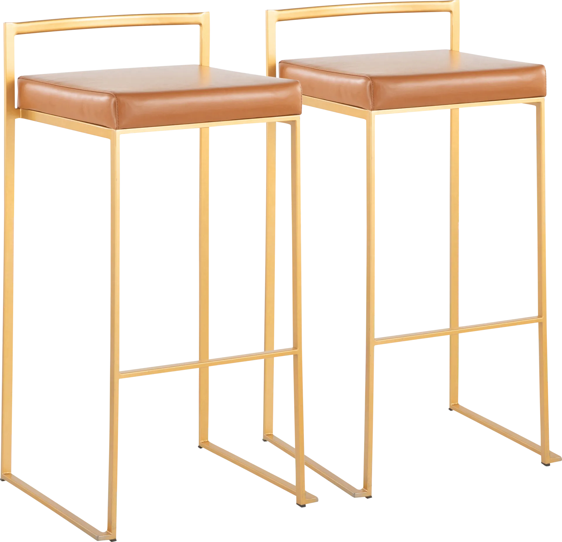 Birdlake II Camel Barstool, Set of 2 - Image 1