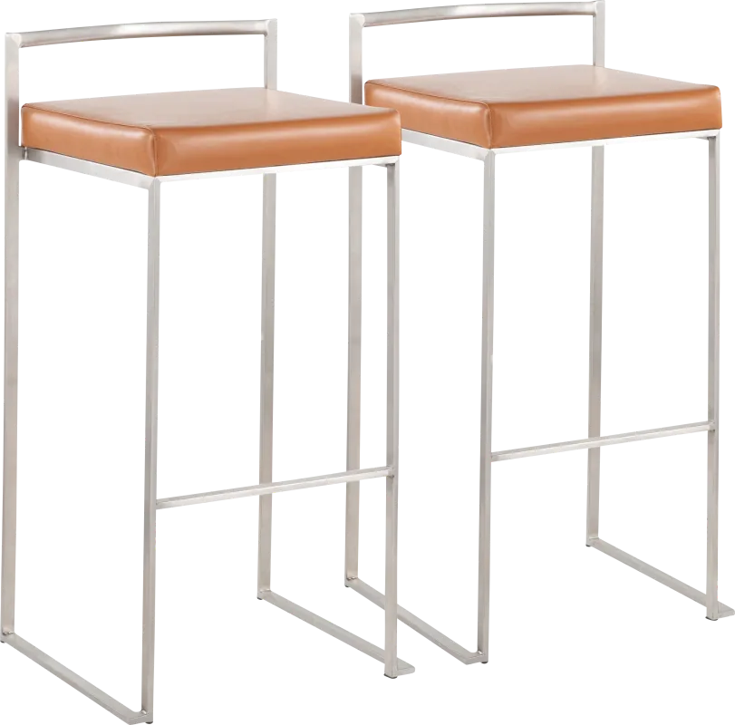 Birdlake IV Camel Barstool, Set of 2