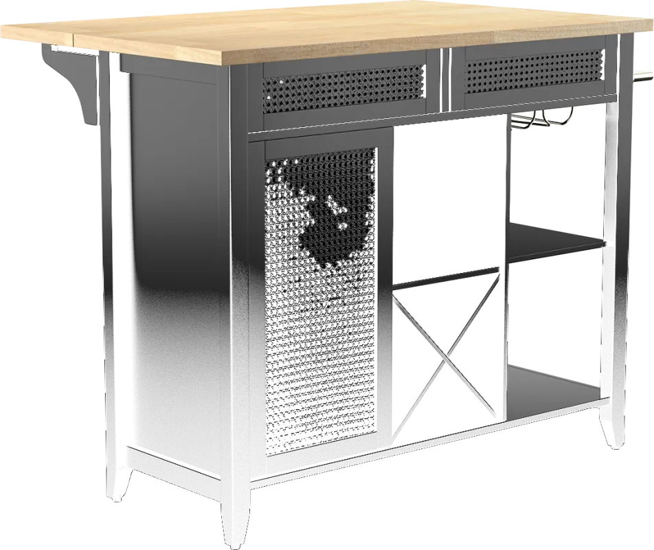 Brickellen Natural Kitchen Cart