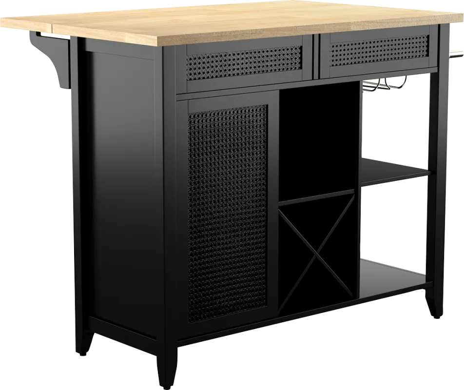 Brickellen Natural Kitchen Cart