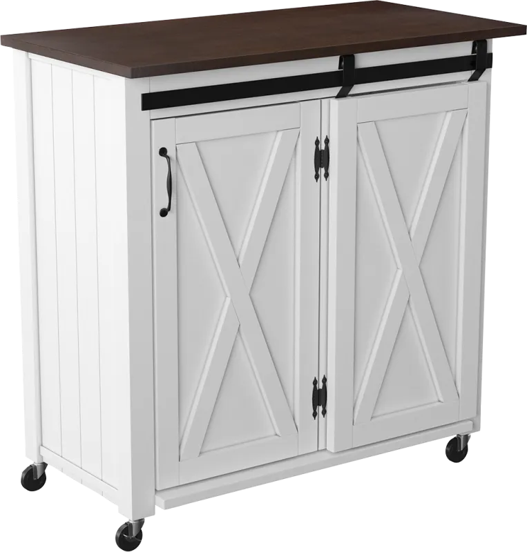 Cobworth White Kitchen Cart