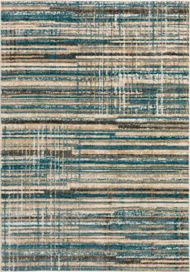 Azmer 8' x 10' Blue/Brown Rug