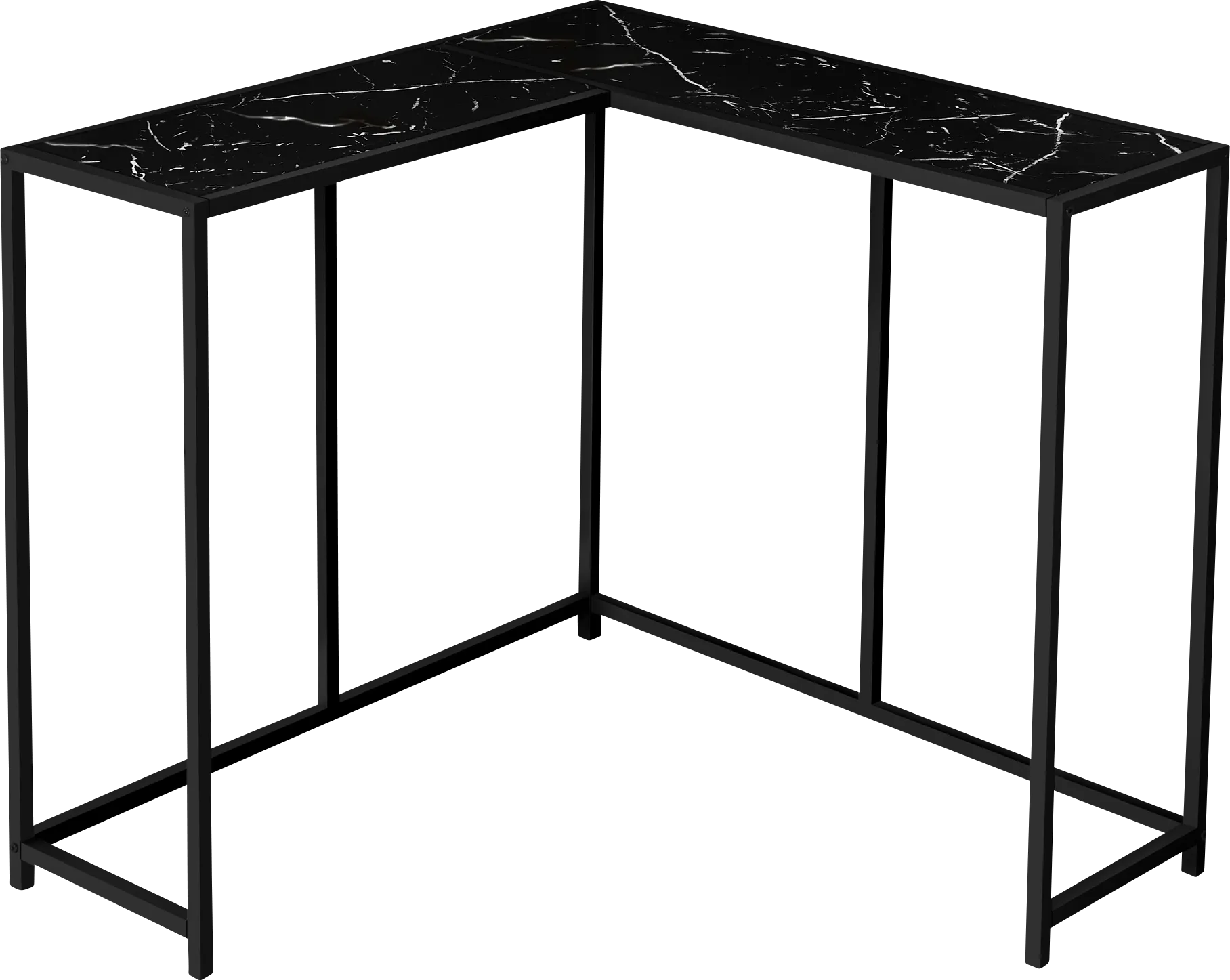 Aisquith Black Marble Sofa Table - Image 1
