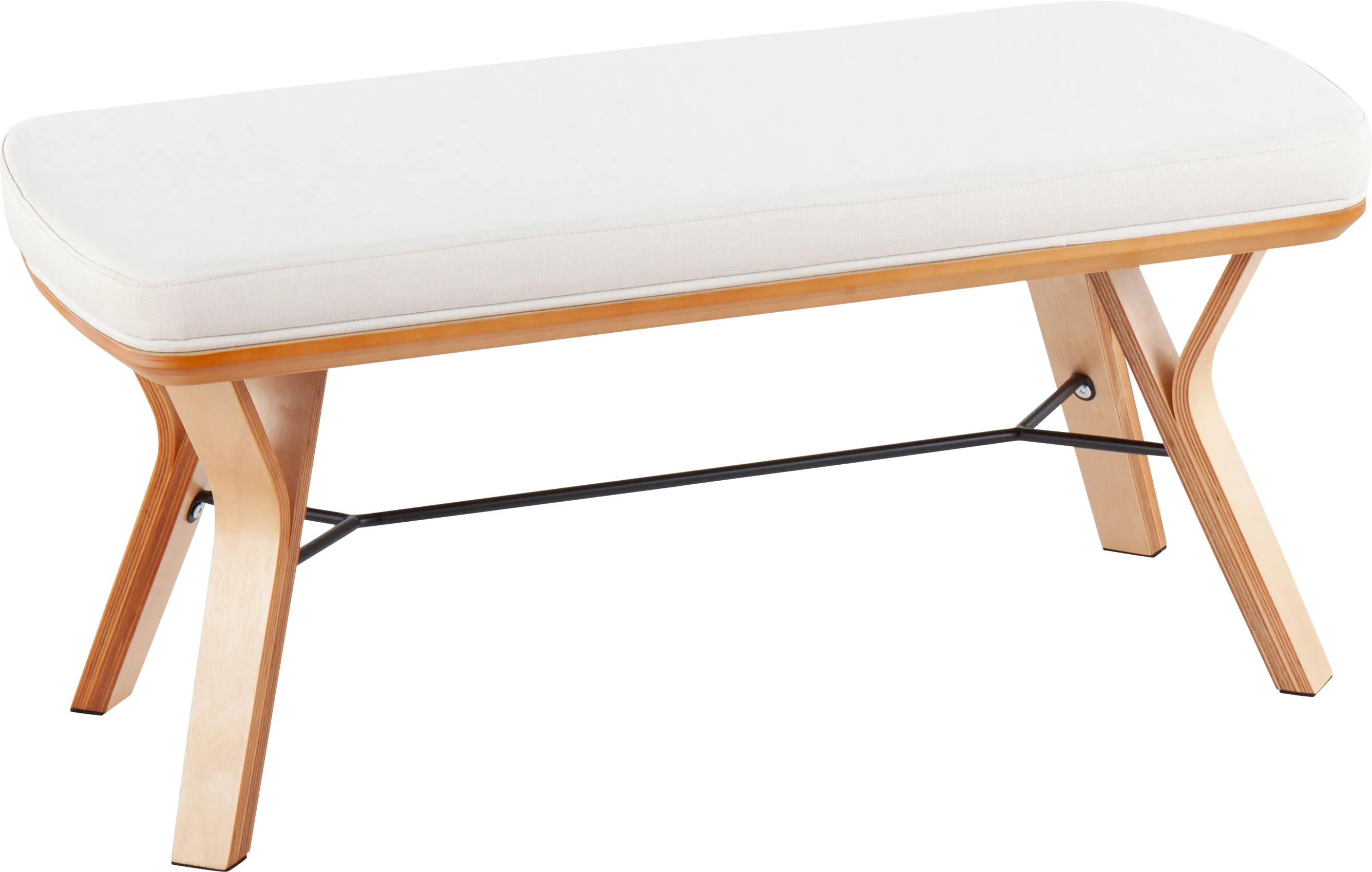 Rushworth I Cream Accent Bench