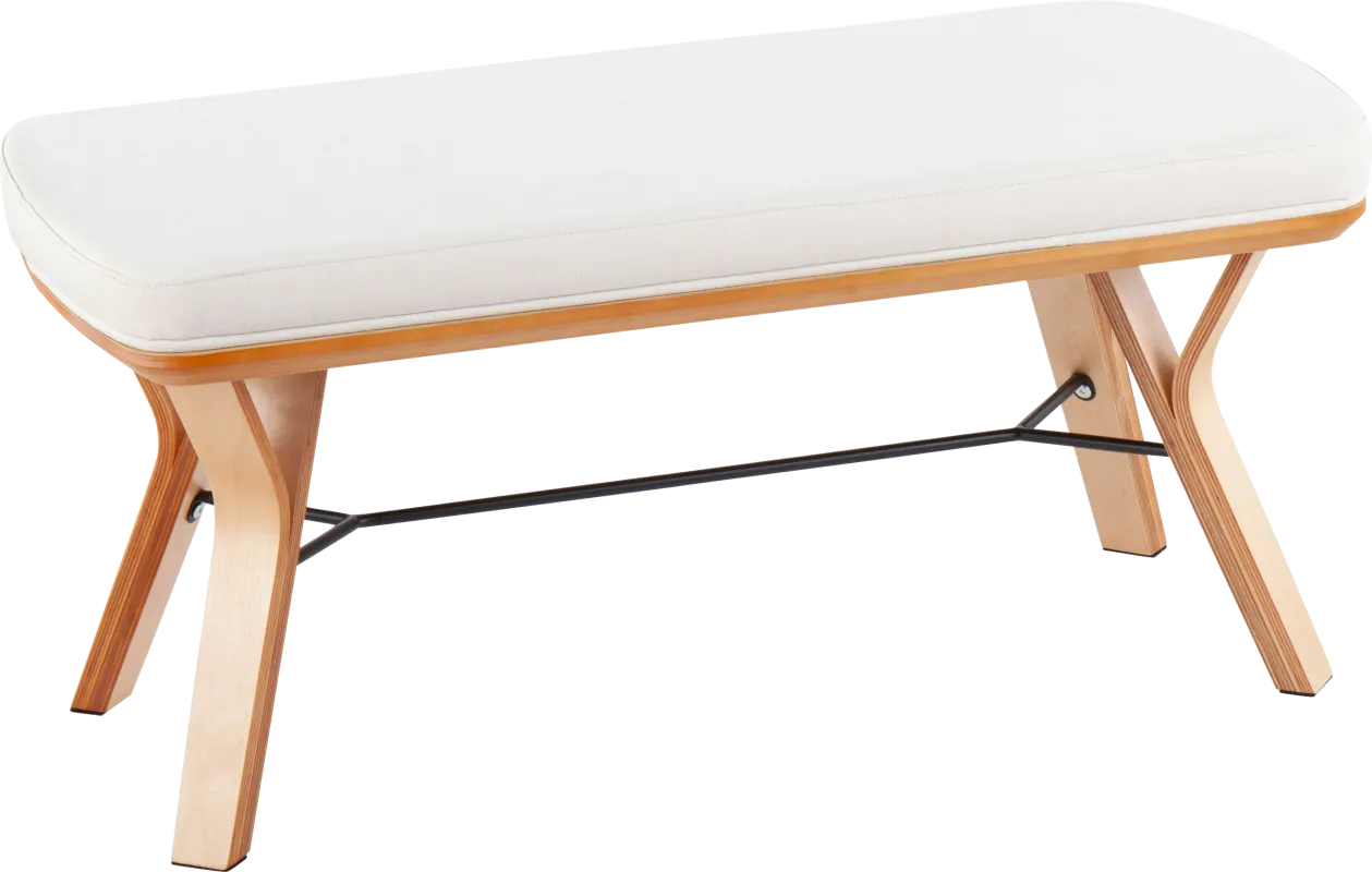 Rushworth I Cream Accent Bench