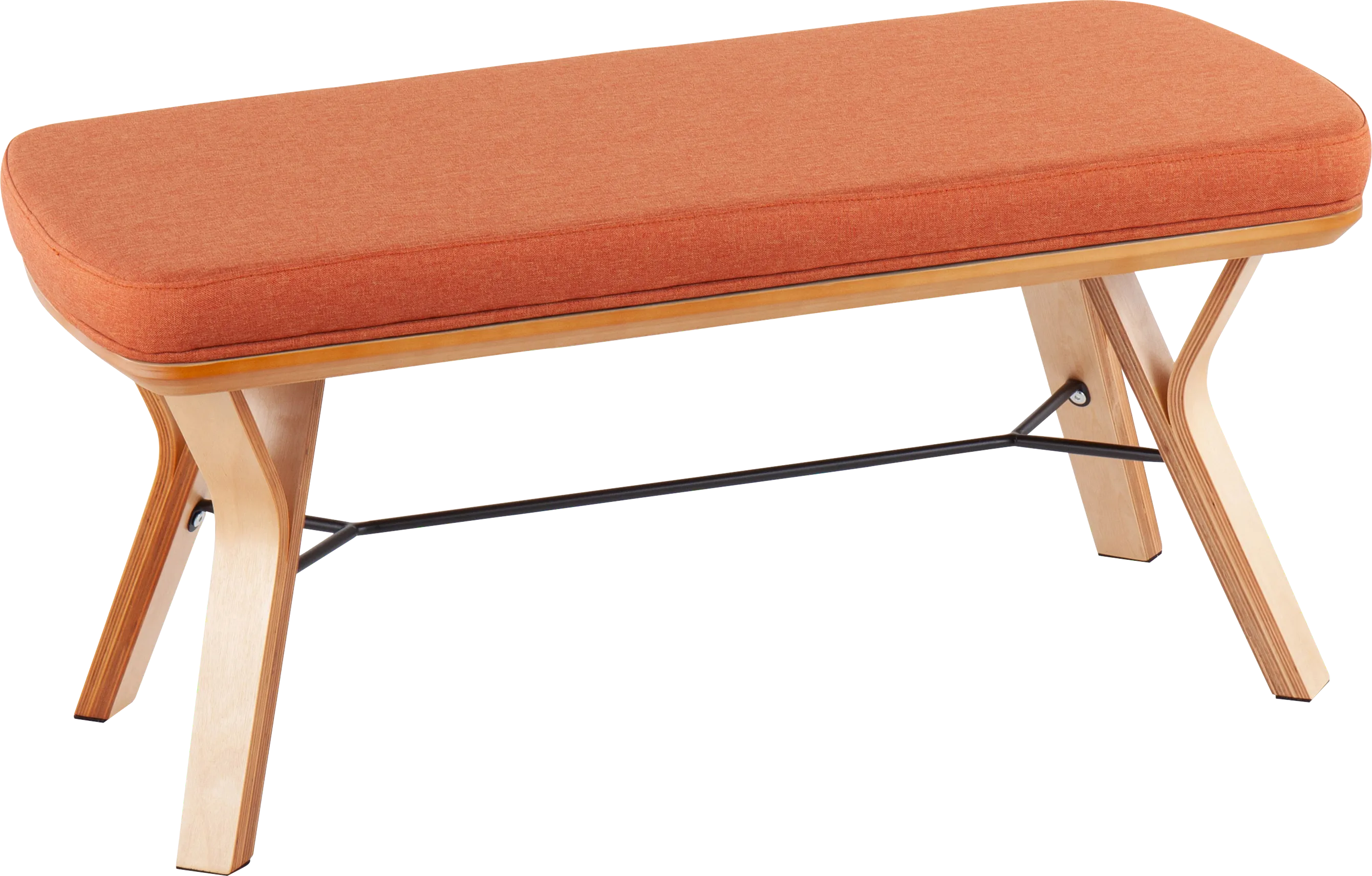 Rushworth I Orange Accent Bench - Thumbnail - Image 1