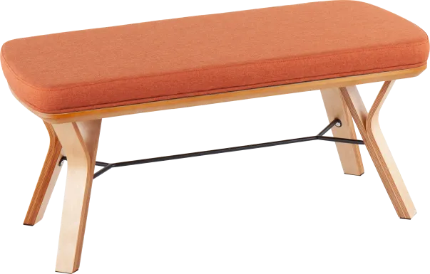 Rushworth I Orange Accent Bench