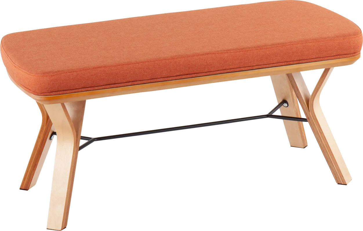 Rushworth I Orange Accent Bench
