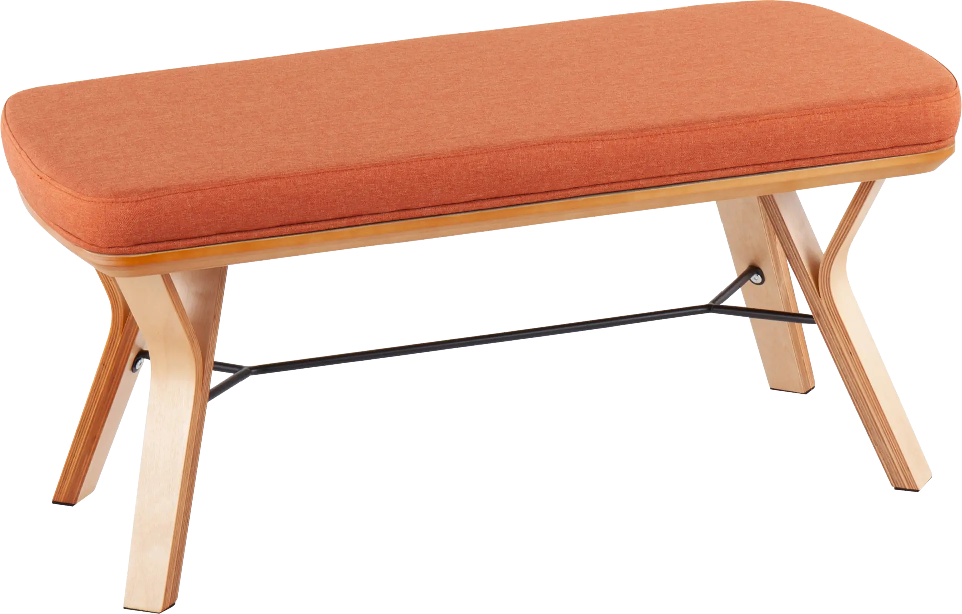 Rushworth I Orange Accent Bench