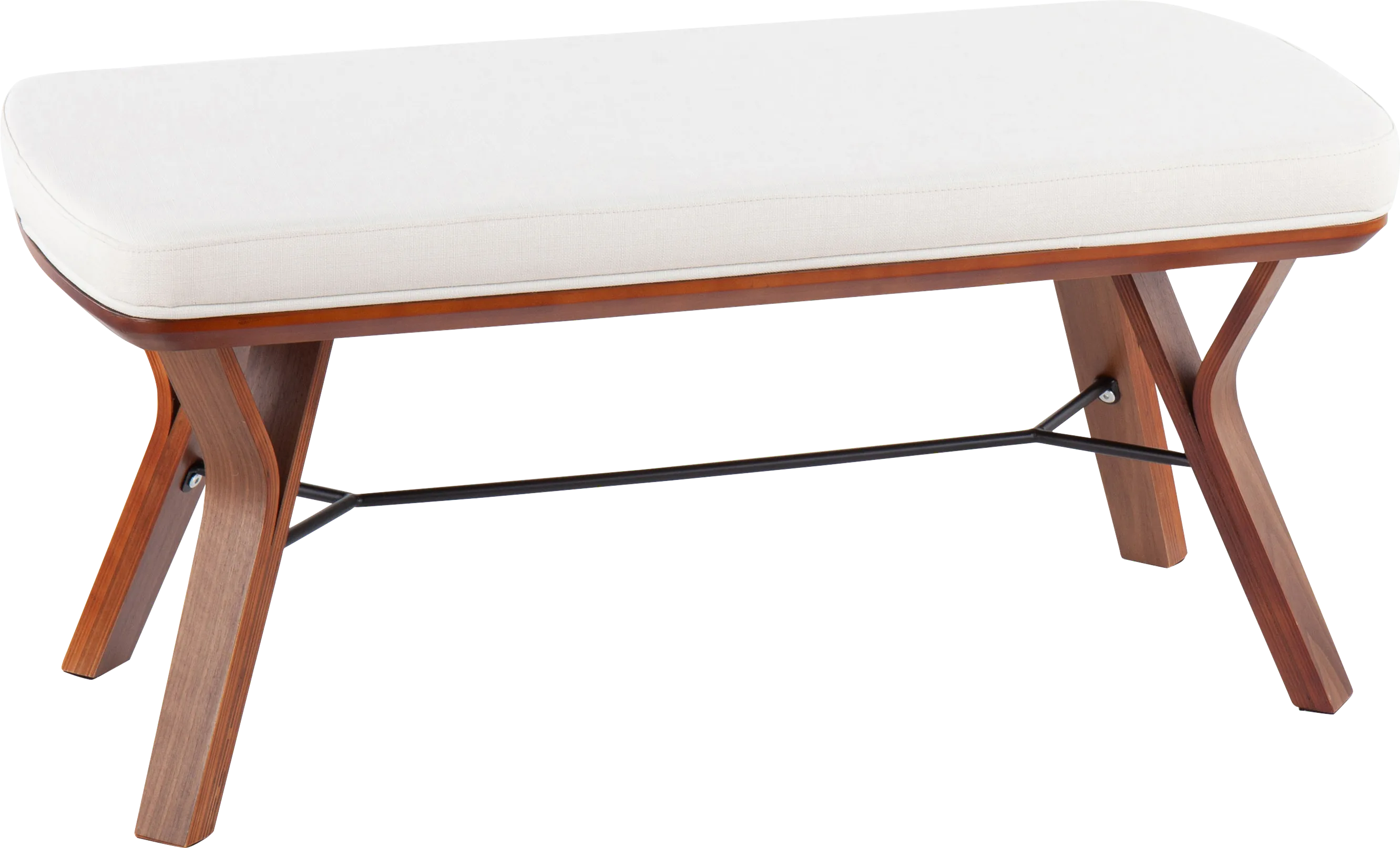 Rushworth II Cream Accent Bench - Thumbnail - Image 1