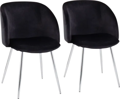 Roxton Black Side Chair Set of 2