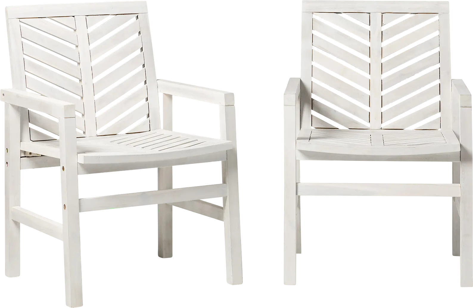 Outdoor Worcaster White Accent Chair Set of 2