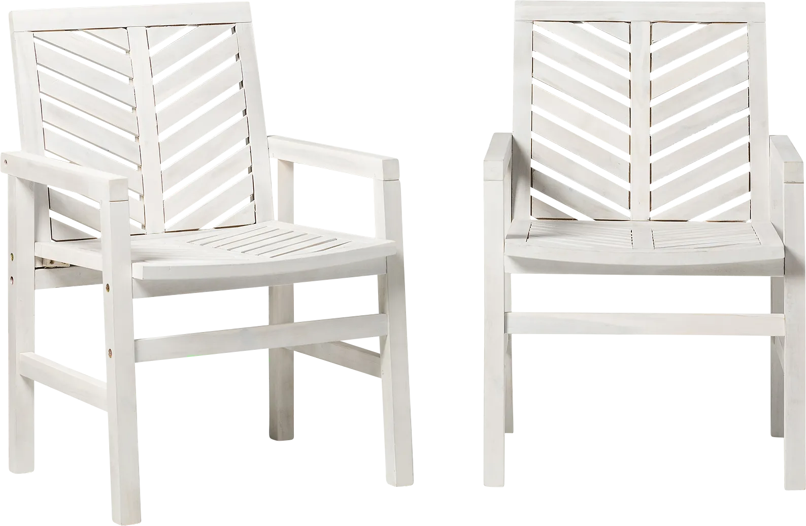 Outdoor Worcaster White Accent Chair Set of 2 - Image 1