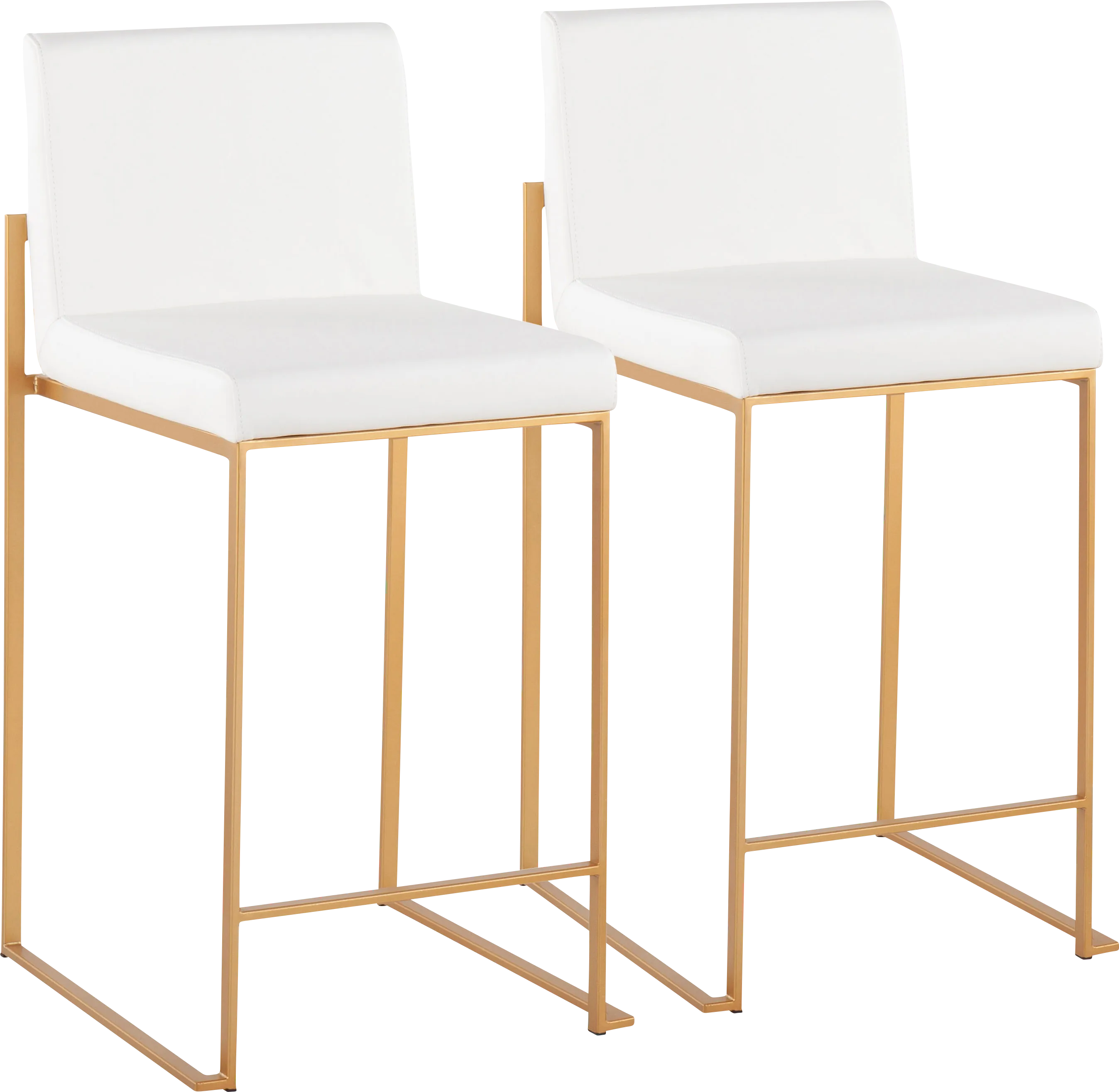 Nowotny White Gold Counter Height Stool Set of 2 - Thumbnail - Image 1