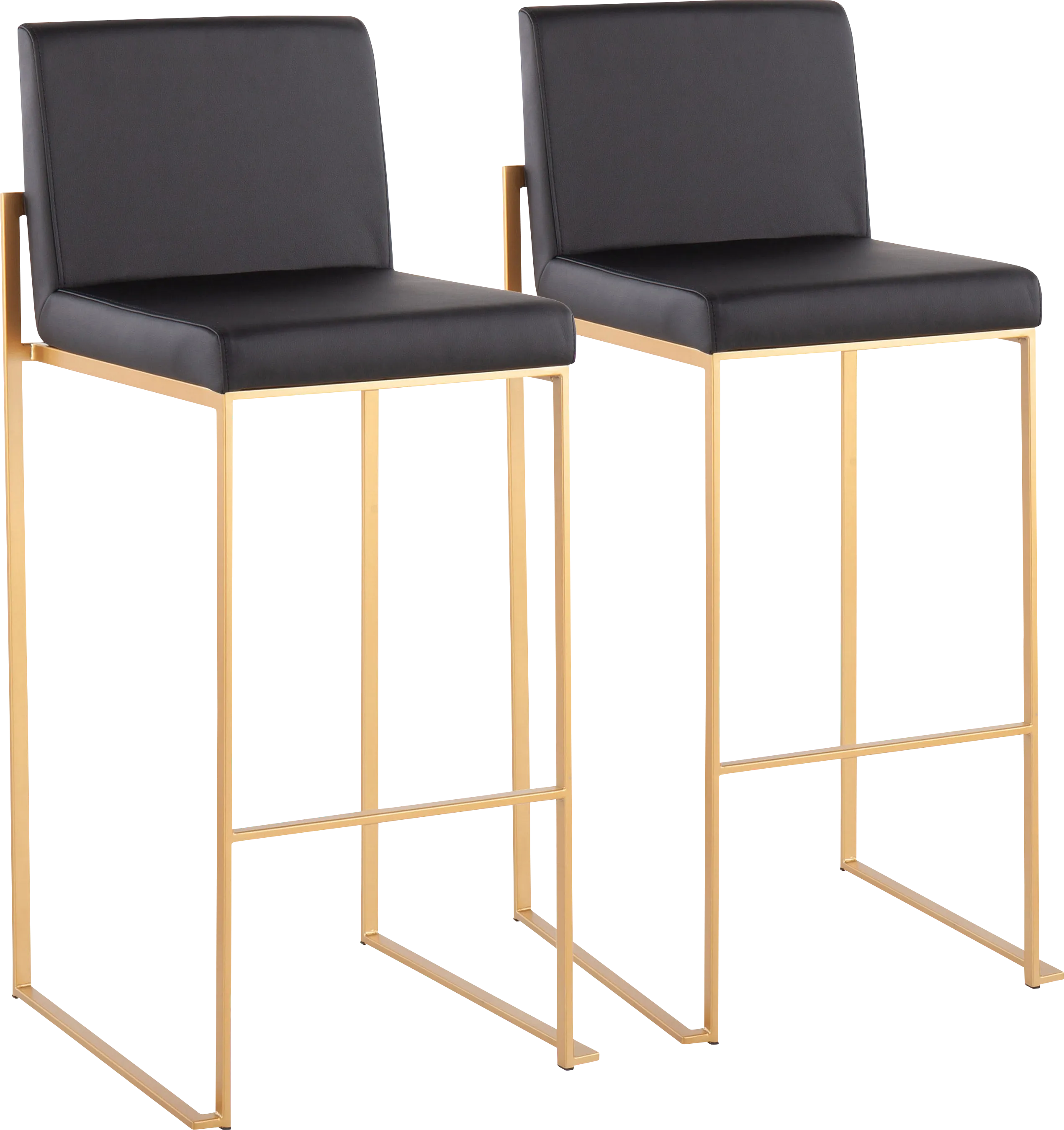 Nowotny Black Gold Barstool Set of 2 - Thumbnail - Image 1