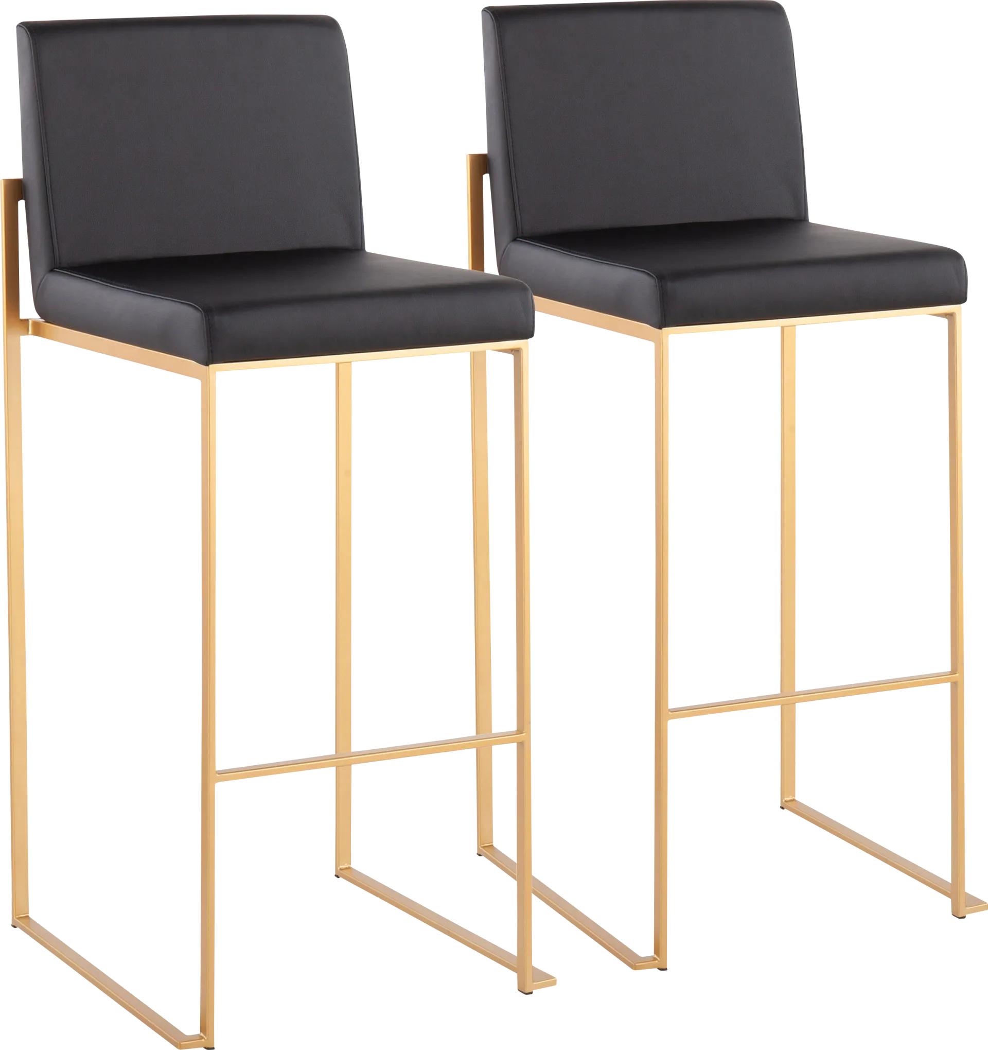 Nowotny Black Gold Barstool Set of 2 - Image 1