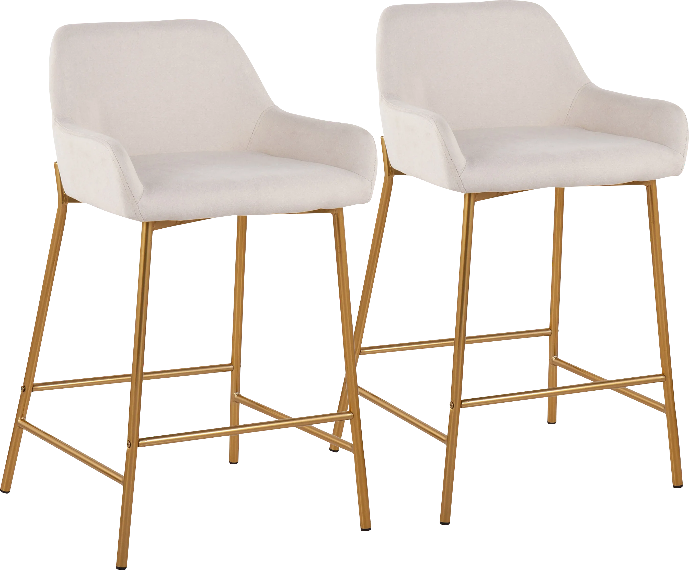 Rimcrest I Cream Counter Height Stool Set of 2 - Thumbnail - Image 1