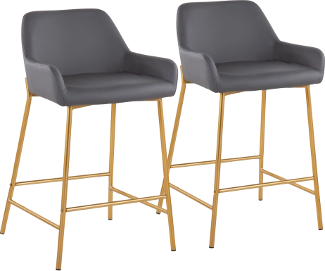 Rimcrest I Gray Counter Height Stool Set of 2