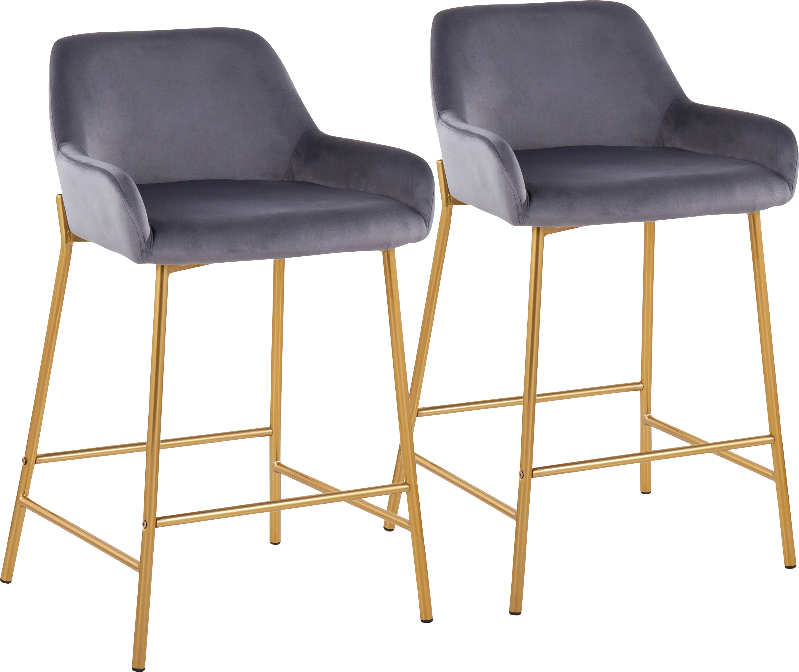 Rimcrest I Silver Counter Height Stool Set of 2 - Thumbnail - Image 1