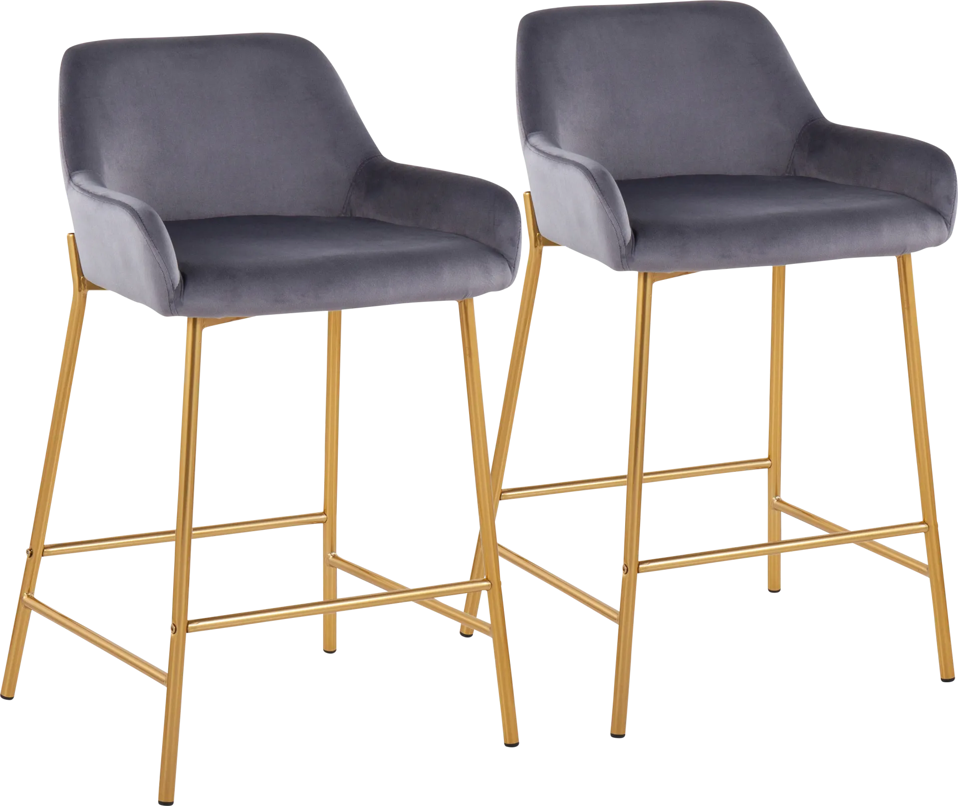 Rimcrest I Silver Counter Height Stool Set of 2 - Image 1