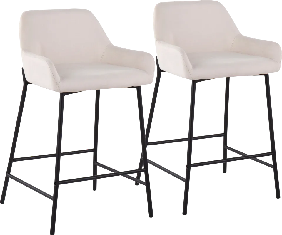 Rimcrest II Cream Counter Height Stool Set of 2