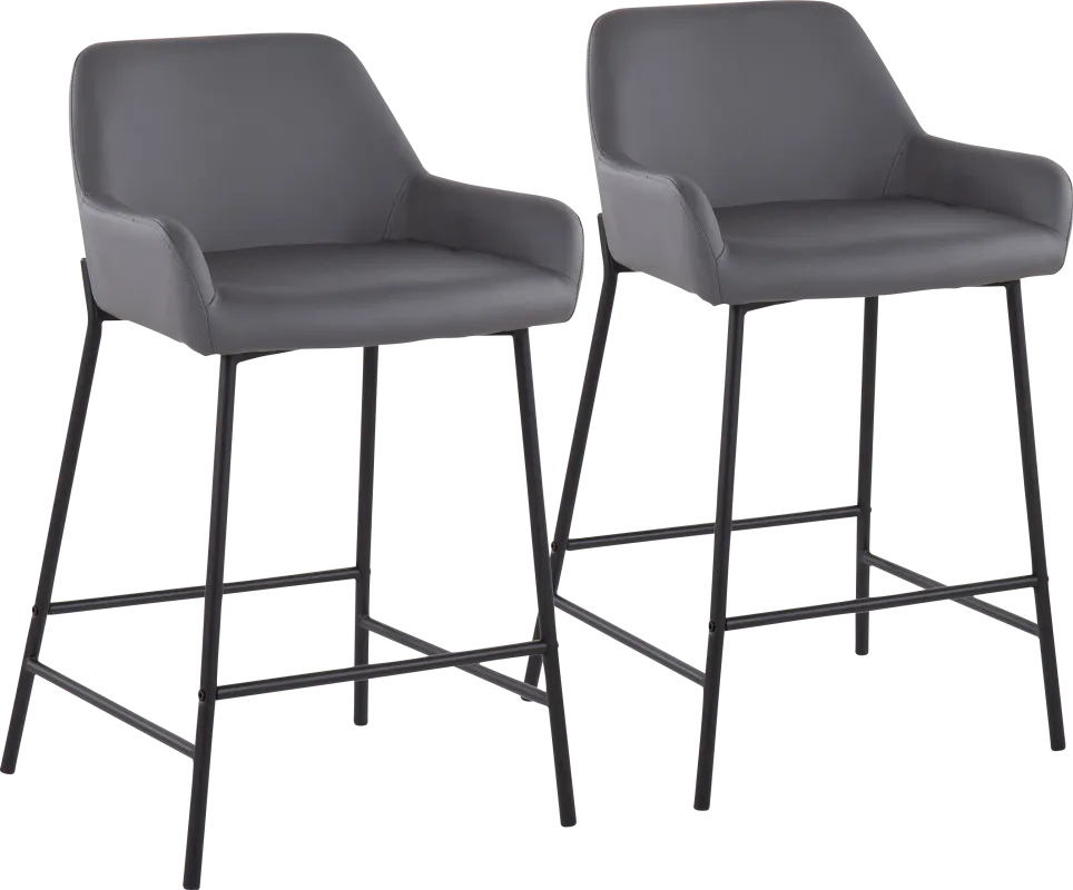 Rimcrest II Gray Counter Height Stool Set of 2