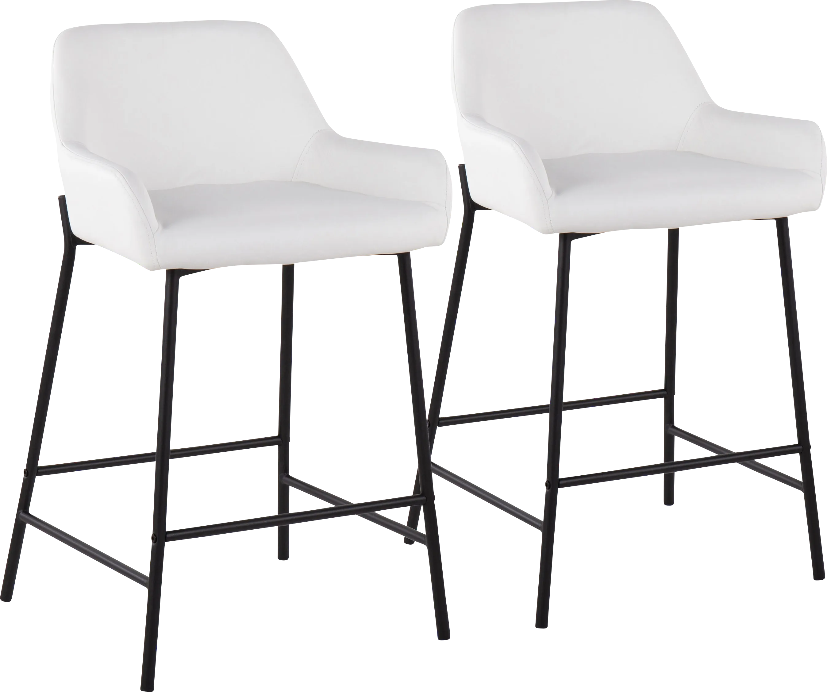 Rimcrest II White Counter Height Stool Set of 2 - Thumbnail - Image 1