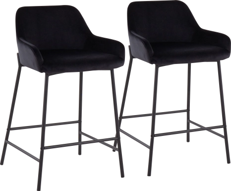 Rimcrest II Black Counter Height Stool Set of 2