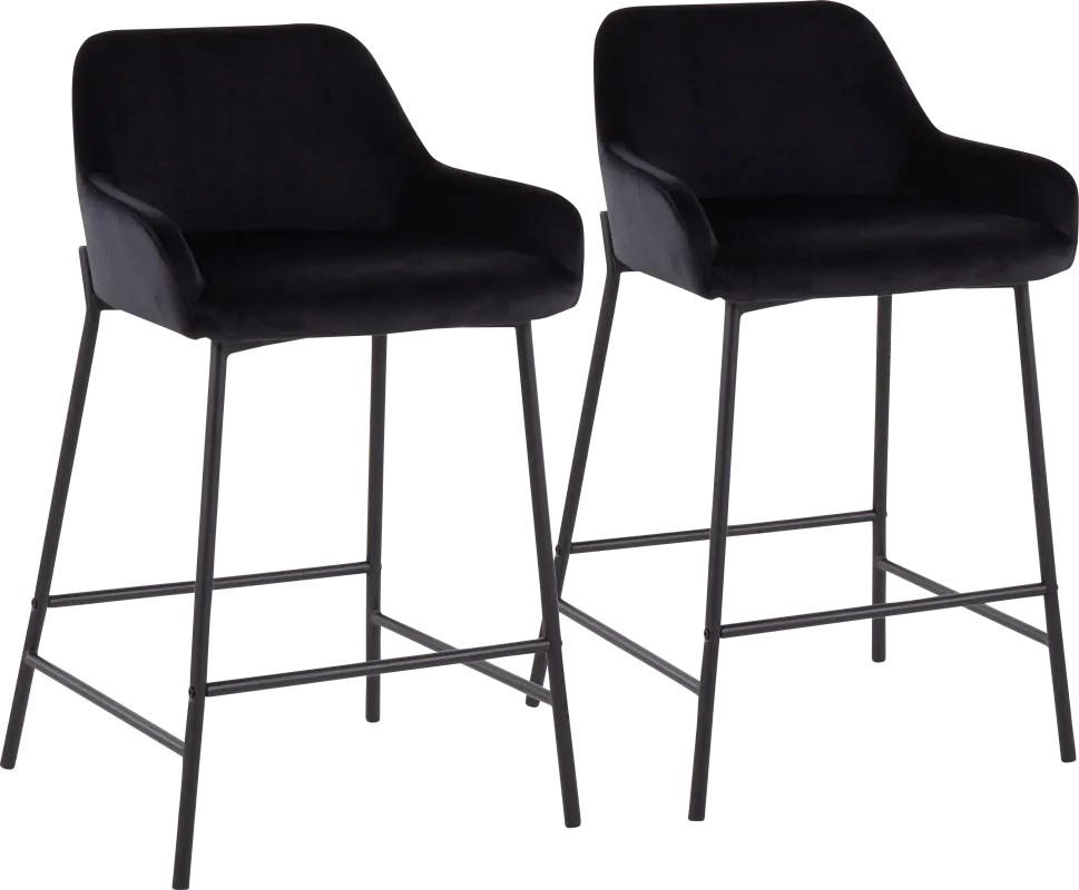 Rimcrest II Black Counter Height Stool Set of 2