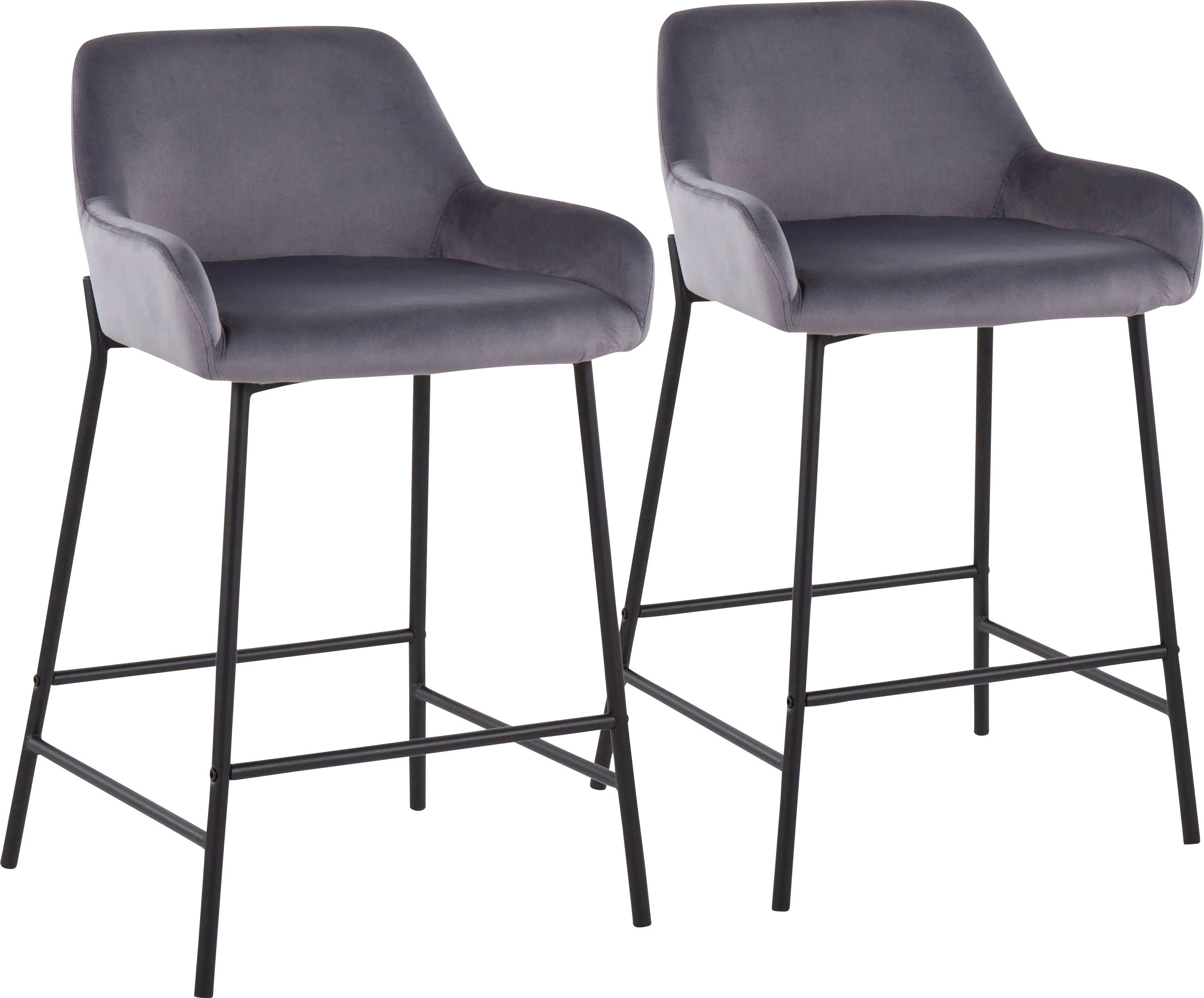 Rimcrest II Silver Counter Height Stool Set of 2 - Thumbnail - Image 1