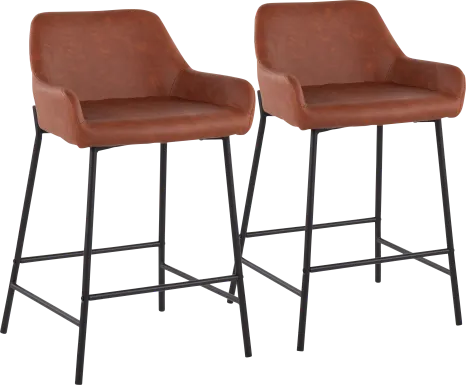 Rimcrest II Camel Counter Height Stool Set of 2