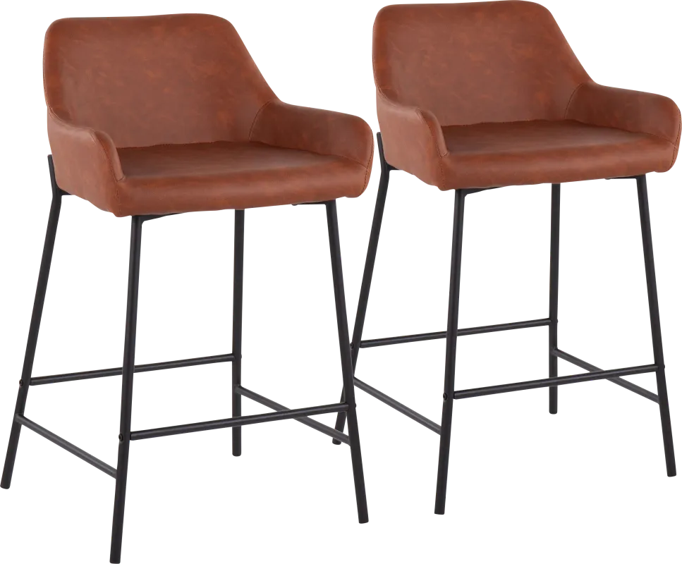 Rimcrest II Camel Counter Height Stool Set of 2