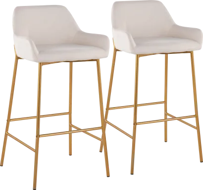 Rimcrest I Cream Barstool Set of 2