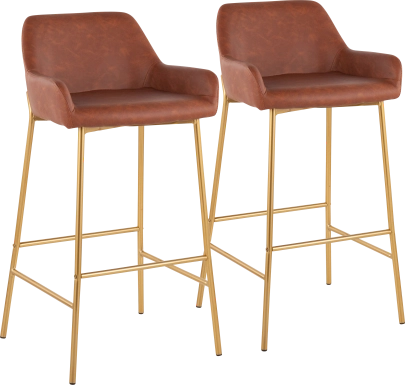 Rimcrest I Camel Barstool Set of 2