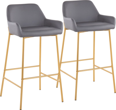 Rimcrest I Gray Barstool Set of 2