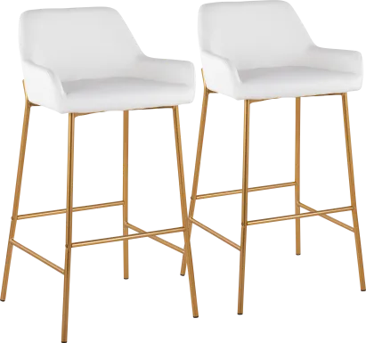 Rimcrest White Barstool Set of 2