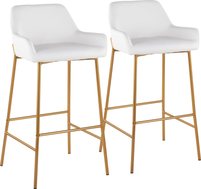 Rimcrest White Barstool Set of 2